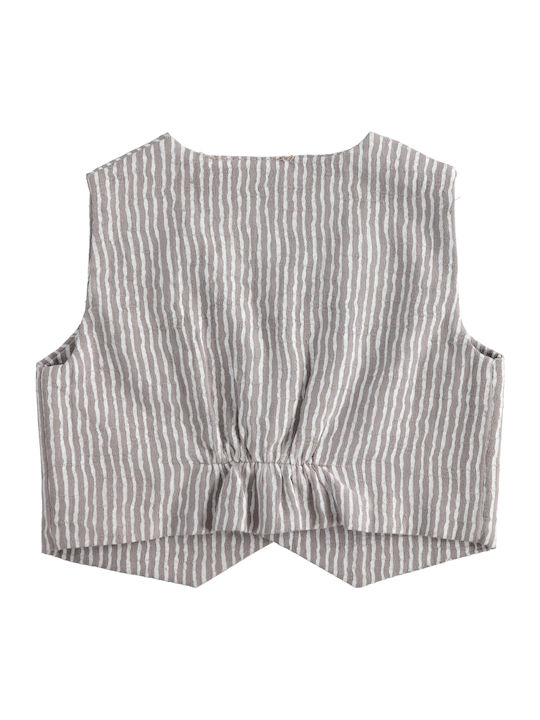 iDO Boys Vest J089/00-NJ84 with Buttons Gray