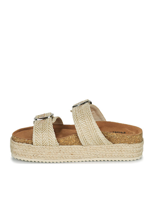 Γυναικεία Σανδάλια Flatforms Μπεζ