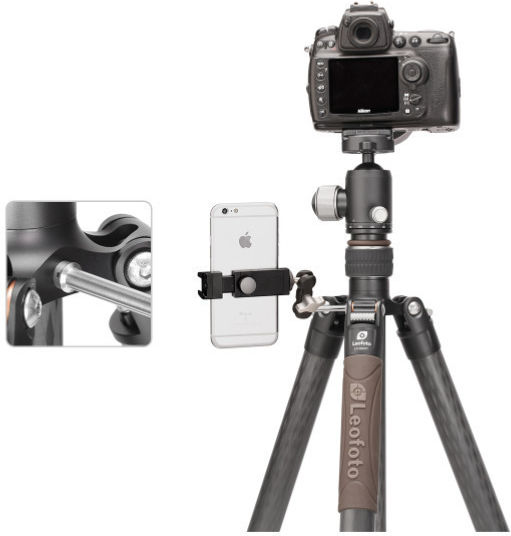 Leofoto Camera Tripod Urban LX-324CT Plus Ballhead XB-38 Made of Carbon Fiber with Spherical Head up to 171cm and Maximum Load 15kg