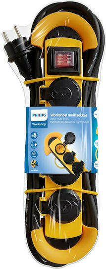 Philips Steckdosenleiste 4 Positionen mit Schalter und Kabel 5m