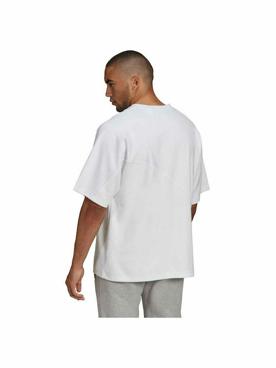 Adidas Tricot Ανδρικό T-shirt Λευκό με Λογότυπο