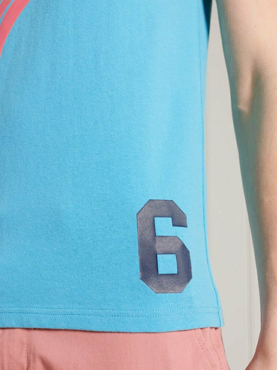 Collegiate Graphic Standard Weight T-Shirt Ocean Blue