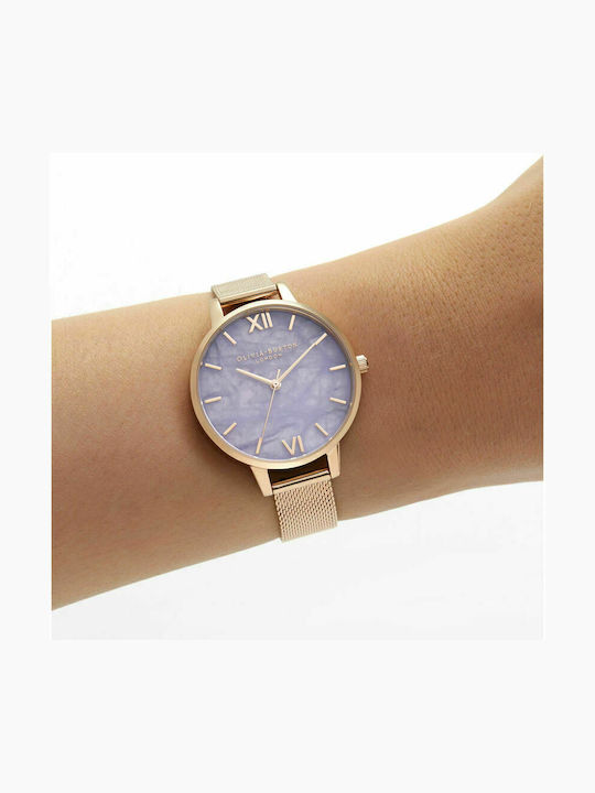 Olivia Burton Ρολόι Μπαταρίας με Μεταλλικό Μπρασελέ