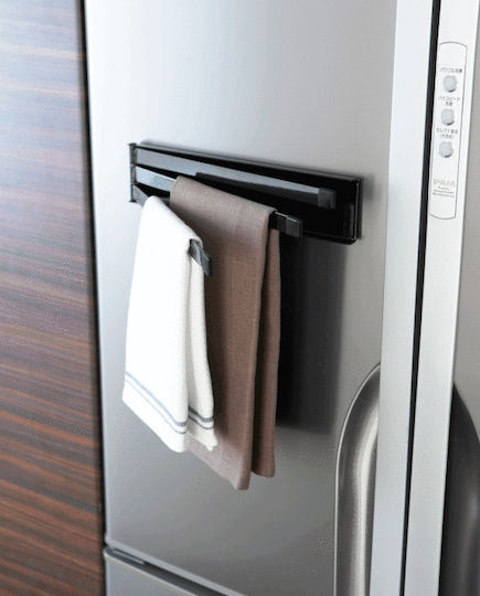 Yamazaki Metallic Kitchen Hanger 24x1x6cm Black