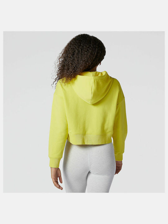 New Balance Women's Cropped Hooded Cardigan Yellow