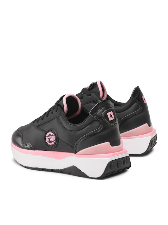 Damen Flatforms Sneakers Schwarz