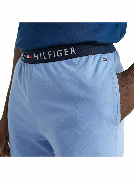 Tommy Hilfiger Καλοκαιρινή Ανδρική Πιτζάμα Βαμβακερή Blue / Light Blue
