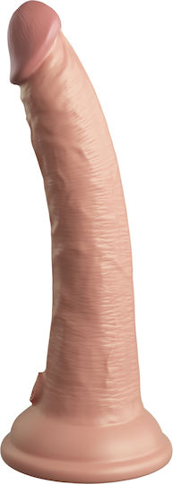 King Cock Dual Density Silicone Cock Ρεαλιστικό Dildo με Βεντούζα Nude 18cm
