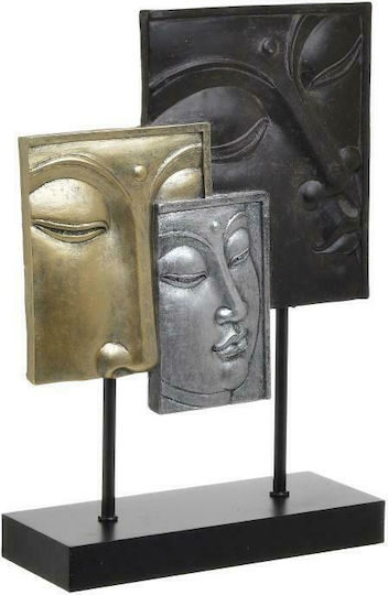 Inart Dekorativ Statuette aus Polyresin in Gold-Black 23x8x30cm 1Stück
