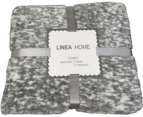 Linea Home Snow Pătură Super King 220x240 cm Gri