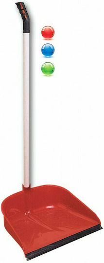 Cyclops Plastic Dustpan with Rubber Band and Stick Red 23.5x27.7x83cm
