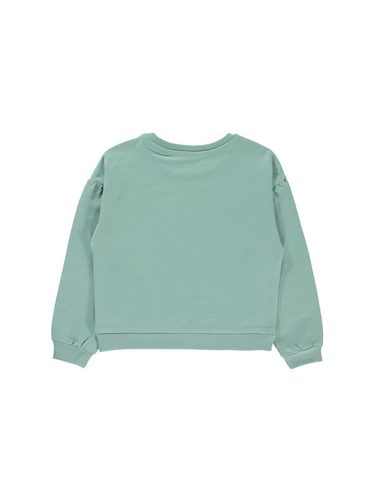 Children's long-sleeved cropped top for girls (10-14 years old)