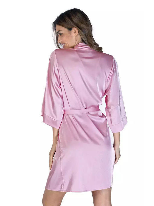 Bonatti Damen Satin Robe Rosa Maida