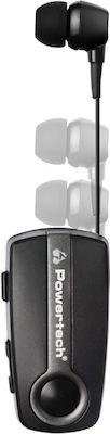 Powertech Klipp 2 In-ear Bluetooth Handsfree Ακουστικό Πέτου Γκρι