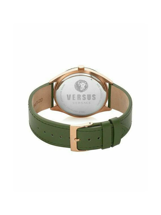 Versus by Versace Watch Battery with Green Leather Strap