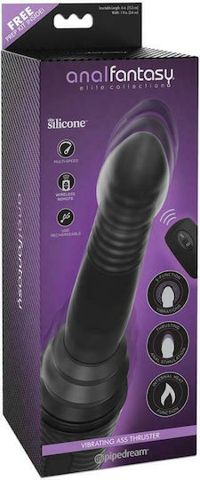 Pipedream Anal Fantasy Elite Collection Vibrating Ass Thruster Analvibrator mit kabelloser Funktion Schwarz 30.5cm