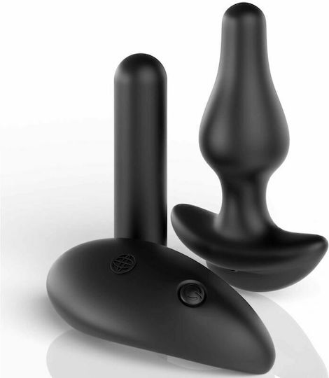 Pipedream Hookup Panties Remote Bowtie Bikini Dop Anal cu Funcție Wireless și Vibrație Black 9.4cm