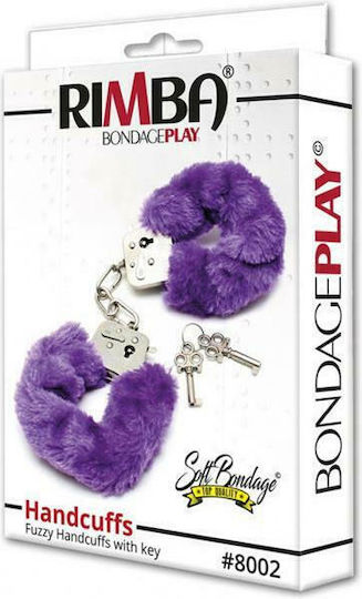 Rimba Police Handcuffs With Fur Белезници в Лилав Цвят