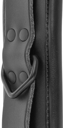 Darkness Leather Handcuffs Black Σετ για Δέσιμο Λαιμού & Άκρων Black
