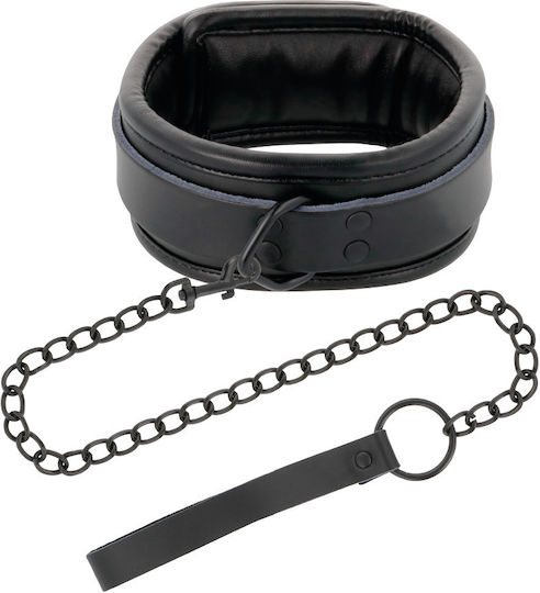 Darkness Leather Handcuffs Black Σετ για Δέσιμο Λαιμού & Άκρων Black