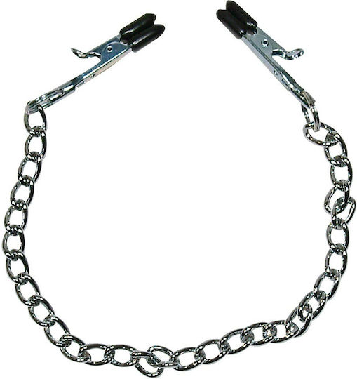 Sextreme Nipple Chain with Clamps Cleme pentru Sfârcuri în Culoare Argintiu