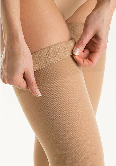 Relaxsan Medicale Classic Socks Thigh High Graduated Compression with Silicone 23-32 mmHg Beige