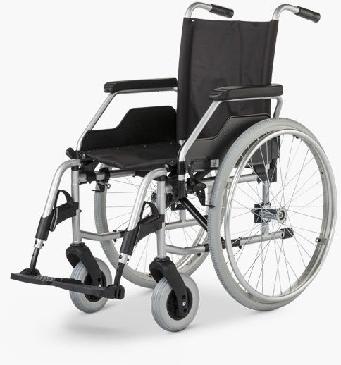 Meyra Budget II 9.050 Wheelchair Folding Simple Type with Simple Back 48cm 9.050 Silver