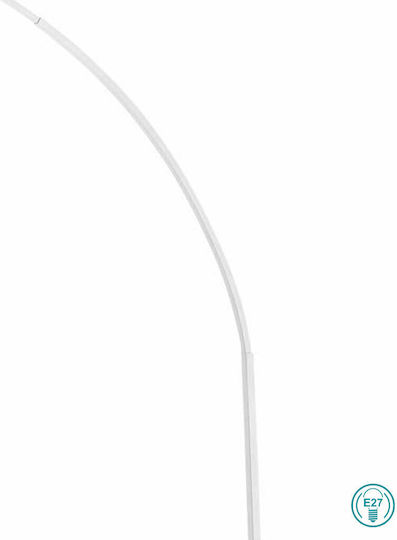 Ideal Lux Dorsale Floor Lamp H165xW50cm. with Socket for Bulb E27 White