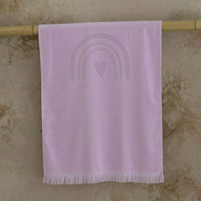 Nima Mirabelle Jacquard Kids Beach Towel Pink 140x70cm