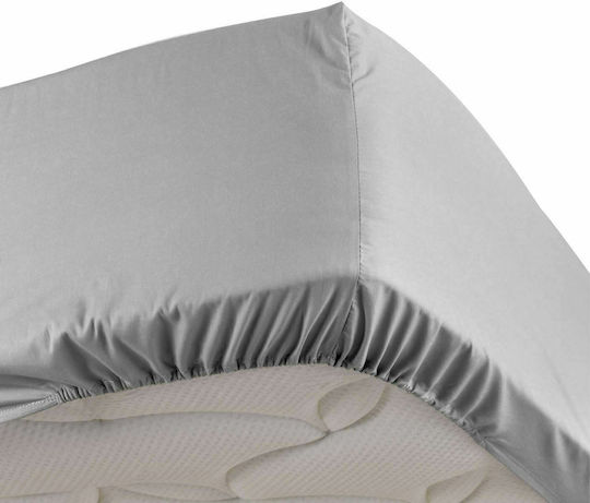 Douceur d'Intérieur Cearșaf King Size cu Elastic 180x200cm. Gri