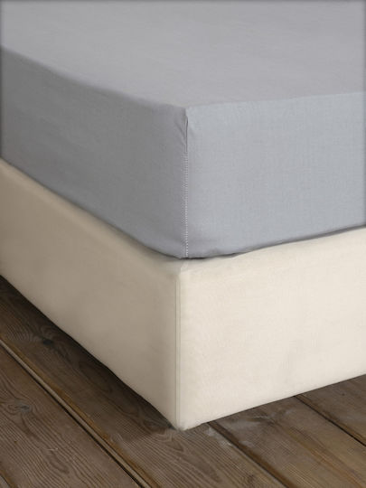 Nima Sheet for Single Bed 160x260cm. Unicolors Ultimate Gray