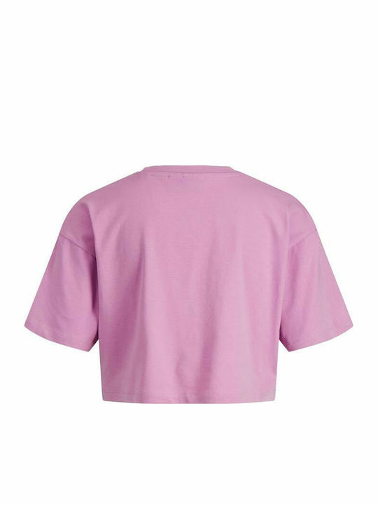 Women's Athletic Crop Top Short Sleeve Lilacc
