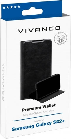 Vivanco Premium Book Synthetic Leather Black (Galaxy S22+)