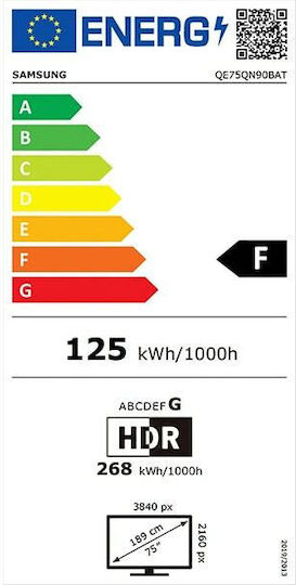 Samsung Smart Fernseher 75" 4K UHD Neo QLED QN90B HDR (2022)