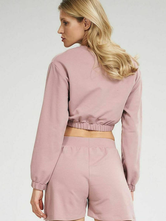 Figl Women's Cropped Sweatshirt Pink