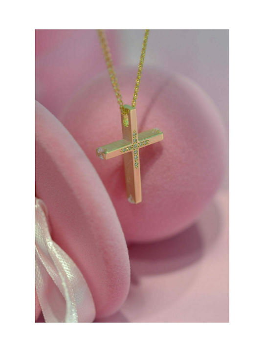 Triantos Women's Gold Cross 14K with Chain