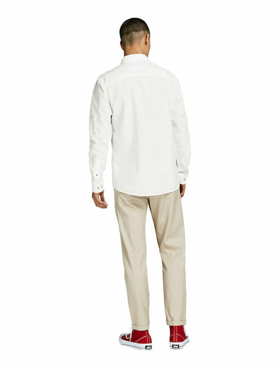 Jack & Jones Men's Shirt Long Sleeve White