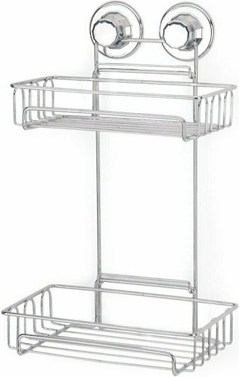 Tekno-Tel 455.DM242 Стенен Рафт за баня Inox с 2 рафта 25x15x36см Сребриста Tekno-Tel 455.DM242 Стенен Рафт за баня Inox с 2 рафта 25x15x36см Сребриста