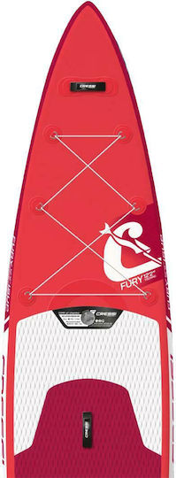 CressiSub Fury Dc Isup 12'2'' Φουσκωτή Σανίδα SUP με Μήκος 3.71m Κόκκινη