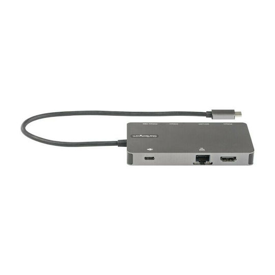 StarTech DKT30CHVSDPD USB-C Docking Station with HDMI 4K PD Ethernet Gray