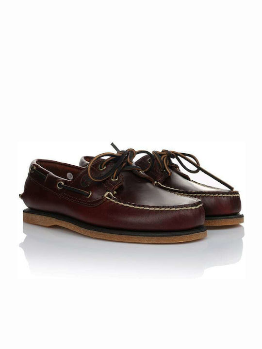 Timberland CLS2I Rootbeer Δερμάτινα Ανδρικά Boat Shoes σε Καφέ Χρώμα