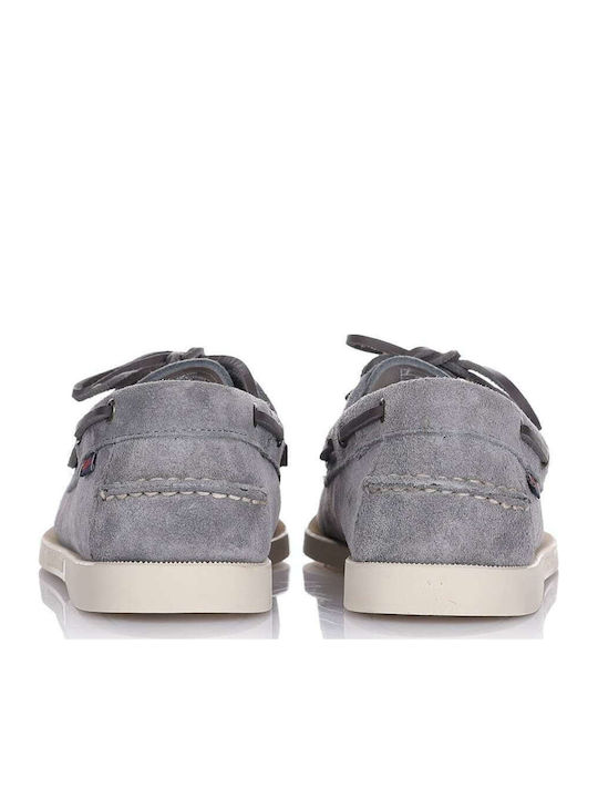 Suede Ανδρικά Boat Shoes σε Γκρι Χρώμα