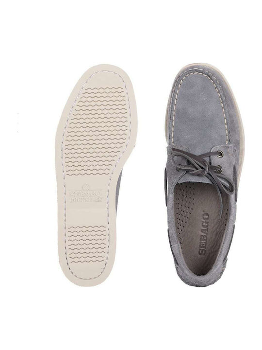 Suede Ανδρικά Boat Shoes σε Γκρι Χρώμα