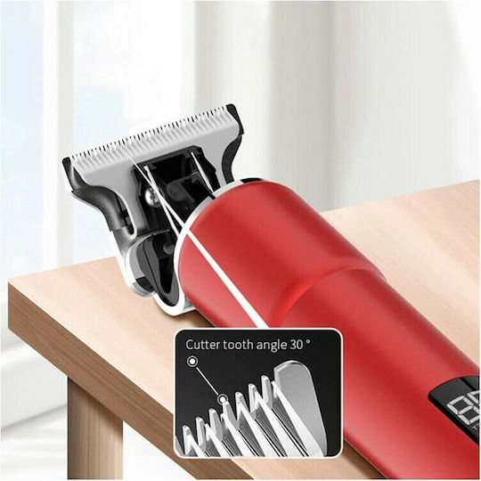 Kemei Rechargeable Hair Clipper Red KM-1759