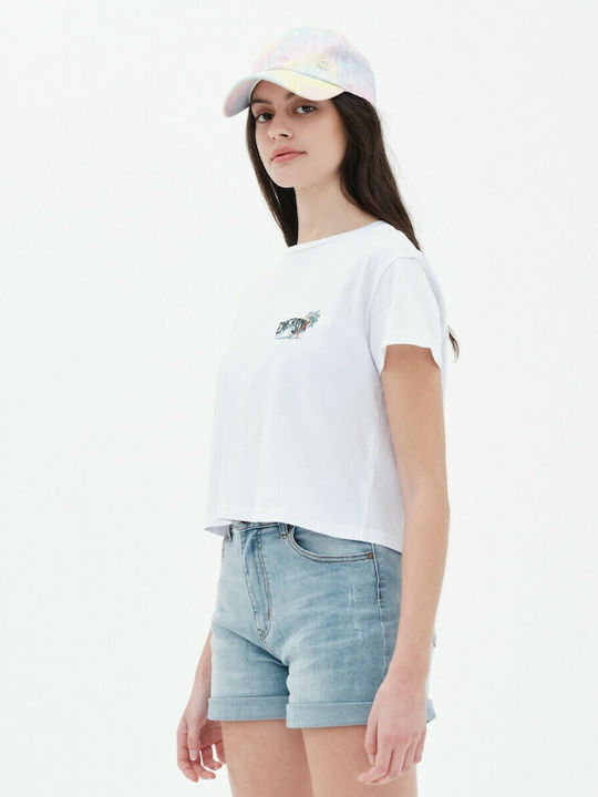 Emerson Women's Athletic Crop T-shirt White