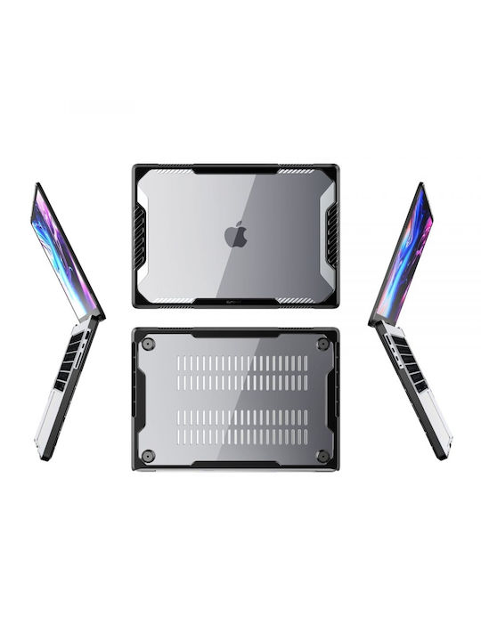Husă Supcase Unicorn Beetle Pro Apple Macbook Pro 16" M4 M3 M2 M1 Pro Max 2024 2023 2021 A3403 A3186 A2991 A2780 A2485 Transparentă Neagră