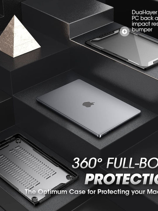 Husă Supcase Unicorn Beetle Pro Apple Macbook Pro 16" M4 M3 M2 M1 Pro Max 2024 2023 2021 A3403 A3186 A2991 A2780 A2485 Transparentă Neagră