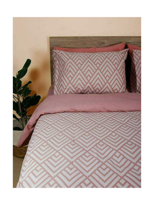 Sunshine 2036 Σετ Μαξιλαροθήκες με Φάσα Pink 50x70εκ.
