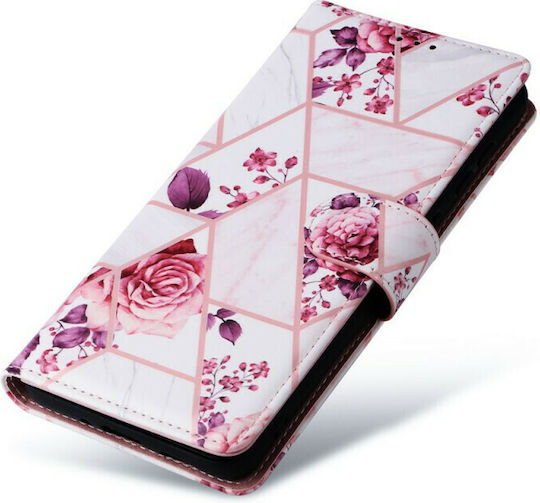 Tech-Protect Floral Brieftasche Synthetisches Leder Floral Rose (Galaxy A53)