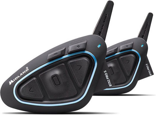 Midland BTX2 Pro S LR Διπλή Ενδοεπικοινωνία για Κράνος Μηχανής με Bluetooth